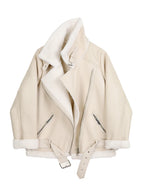 Ailegogo Winter Coats Women Thickness Faux Leather Fur Sheepskin Female Fur Leather Jacket Aviator Outwear Casaco Feminino - Matrix Studios