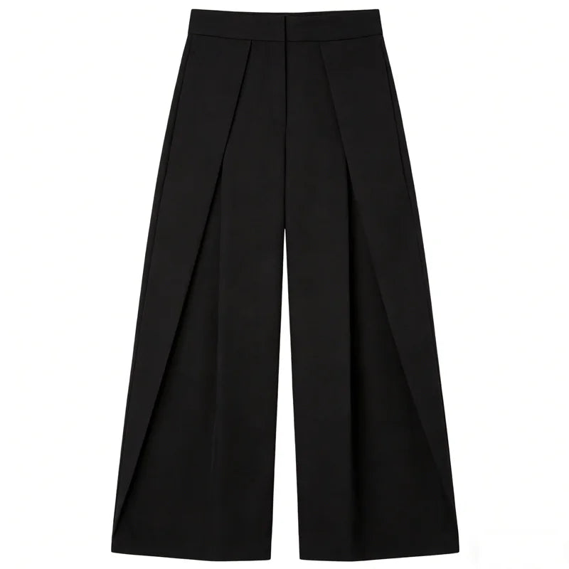 HXAO Striped Pleated Pants Women's Pants Autumn 2025 Ladies Baggy Wide Leg High Waist Pants Casual Oversize Trousers Harem Pants