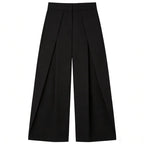HXAO Striped Pleated Pants Women's Pants Autumn 2025 Ladies Baggy Wide Leg High Waist Pants Casual Oversize Trousers Harem Pants
