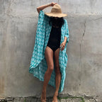 Beach Cover Ups for Swimwear Women Black Tie Dye Kimono Swimsuit Cape Summer Dress 2022 Beachwear Outfits Sales - Matrix Studios