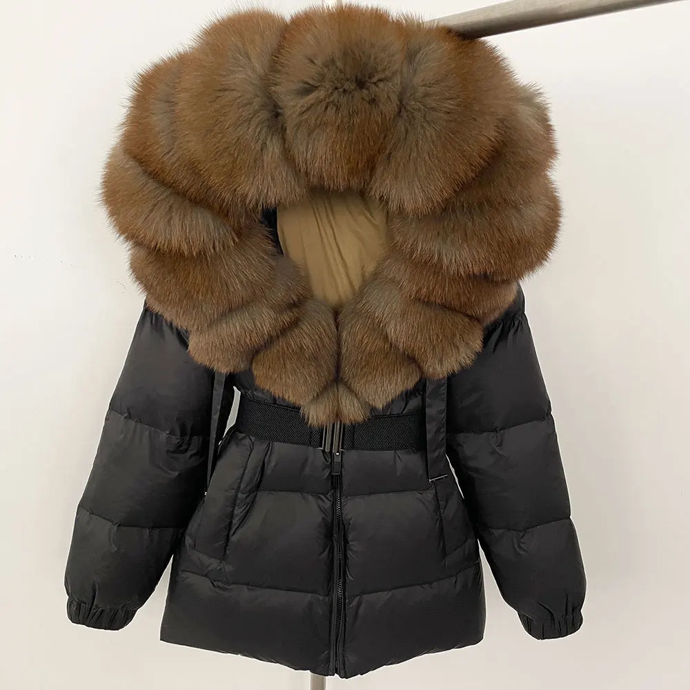 OFTBUY Winter Clothing Puffer Jacket Women Real Fox Fur Hooded Thick Warm 90% White Duck Down Coat Female Parkas Waterproof - Matrix Studios