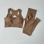 2PCS Sports Bra Women's Set Professional Fitness Tank Top Bra Shockproof Running Leggings Yoga Suit Beautiful Back Bra Clothing - Matrix-studios.com
