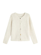 SuyaDream, Women Cardigans, 78%Alpaca, O Neck, Single breasted Solid Sweaters, 2025 Fall Winter Warm Jackets, White, Grey, Pink - Matrix Studios