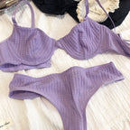 Summer 6 Color Women Underwear Sexy French Bralette Push Up Bra Set Ultra Thin Thread Fabric Breathable Lingerie With Thong Sets - Matrix-studios.com