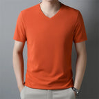 2026 Men's New Waffle V Neck Short Sleeved T-shirt Summer Comfortable Top - Matrix Studios