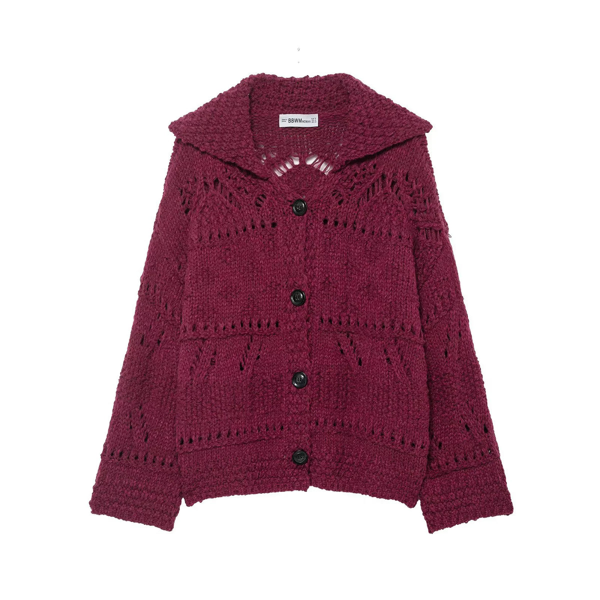 European and American style autumn and winter new women's clothing design sense coarse needle hollow knitting cardigan jacket - Matrix Studios