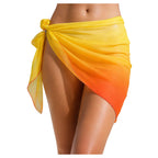 Flowy Ombre Chiffon Sarong for Women Gradient Tie-Wrap Cover-Up Lightweight Breathable Ideal for Summer Swimwear and Poolside - Matrix Studios