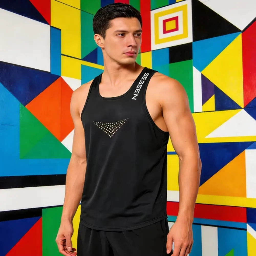 Mens Vest Mesh Breathable Quick Dry Outdoor Sports Sleeveless Top Lightweight Slim Fit Tank Top Men'S Fashion Summer New - Matrix Studios