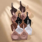 Hot Sale 6 Colors New Ice Silk Underwear Comfy Bra WireFree Padded Wavy Edge Invisible Yoga Wear Ladies Bra Seamless Women Bra - Matrix Studios