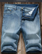 2026 Summer Shorts Jeans Men Denim Pants Stretch Dark Blue Fashion Design Men's Jeans Slim Straight Male Short Jeans Hombre - Matrix Studios