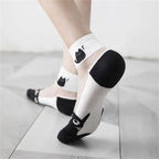 Dreamlikelin 5 Pairs Summer Socks for Women - Black & White Cat Print, Breathable Glass Silk Short Socks, Simple Cute Design - Matrix Studios