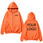 DIY Personalised customised logo, men's street hoodie, zip front sports sweatshirt, women's casual knitted hoodie, couple's gift - Matrix Studios