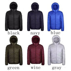 Down Jacket Men's 2024 New 90% White Duck Down Super Light Down Jacket Men's Lightweight Thermal Coat Hooded Feather Coat - Matrix Studios