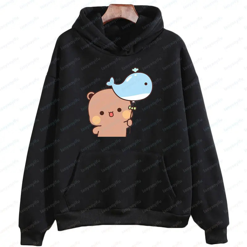 I Like BuBu/Dudu Kawaii Matching Graphic Hoodie Panda Bear Bubu and Dudu Couples Sweatshirt Unisex Cartoon Hoody Couples Gift - Matrix Studios