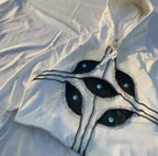 Gothic Punk Eye Pattern Patchwork Hoodies Women Y2k Top New Retro Loose Long Sleeve Sweatshirt Men and Women Hoodie Streetwear - Matrix Studios