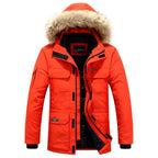 Winter Men Fur Hooded Parkas Man Snow Mountain Ski Thermal Coats Men -30 Degree Thicken Warm Down Padded Jackets Clothing - Matrix Studios