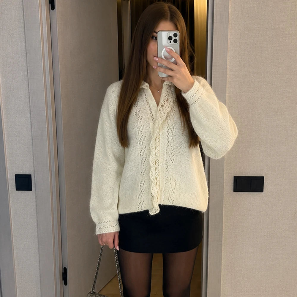 Tuularose Women Fashion Cardigan Spring Autumn Solid Lace-Up Single-Button Sweaters Chic Casual Commuter New 2026 Female Jumpers - Matrix Studios