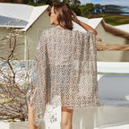 Comfort Thin Chiffon Bikini Sun Cover Ups Blouse Nice Peacock Leopard Women Summer Travel Beach Coverups Swimsuit Cardigan Cape - Matrix Studios