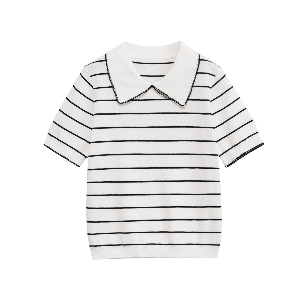 Vintage Women's for Polo T-Shirts Ladies Top Striped Short Sleeves Knitted Golf Wear New Long Jerseys Tops 2142040 - Matrix-studios.com