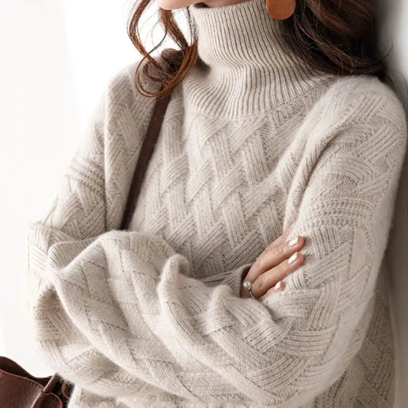 2024 New Women Loose Sweater Winter Casual Chic Cashmere Oversize Thick Sweater Pullovers Pullover Female Long Sleeve S-3XL - Matrix Studios