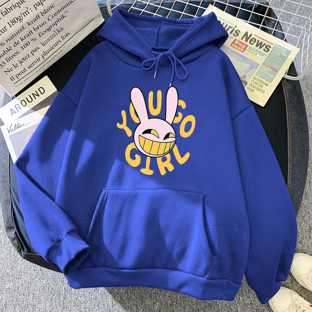 YOU GO GIRL Digital Circus Jax Hoodie Fashion Women Harajuku Funny Cute Rabbit Hoodie Unisex Cartoon Vintage Pullover Sweatshirt - Matrix Studios