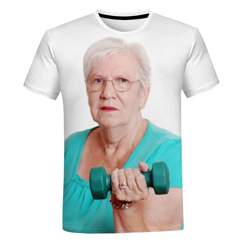 2025 Hot Sales New Creative Funny 3d Printing Cute T-shirt Grandma Funny Ice Lolly Casual Shirt Loose Oversize Top - Matrix Studios