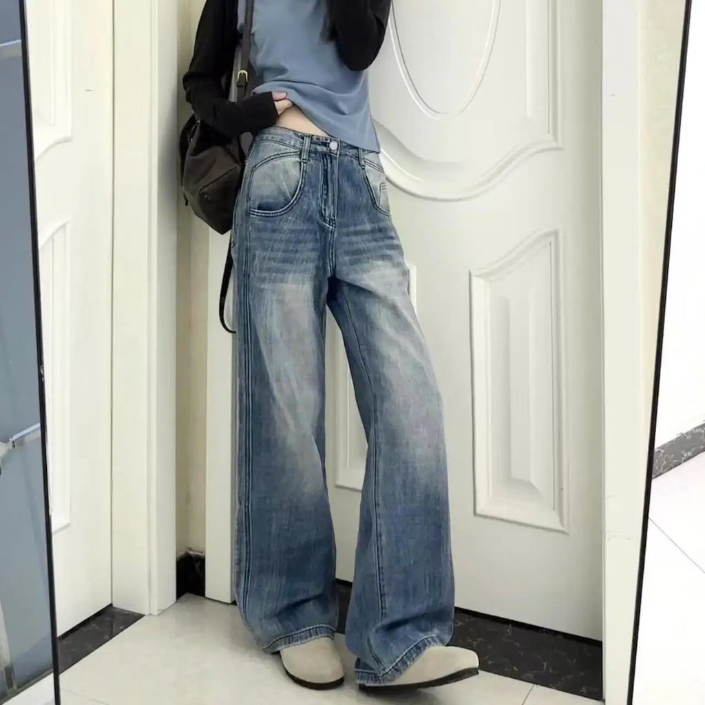 Black Gothic Punk Multi-Pocket Zipper Black Jeans Men And Women Y2K American Baggy Fashion Vintage Casual Loose Wide-Leg Jeans - Matrix-studios.com