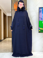 Latest Ramadan Soft Cotton Prayer Abaya Double Hats Dubai Turkey Islam Prayer Clothes Fabric Dresses Islam Women Dress Kaftan - Matrix-studios.com