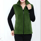 Polar Fleece Coat For Women's Vest Autumn Sleeveless Vests For Women Jacket Fashion Zipper Casual Waistcoat Female - Matrix Studios