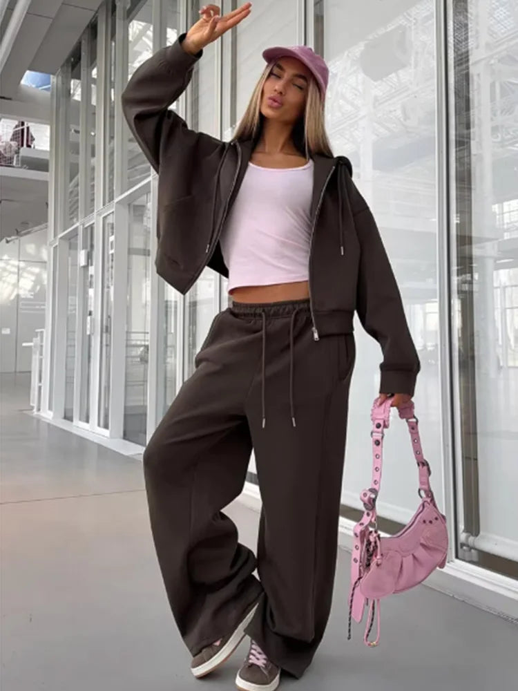 Autumn women's zipper sports set and Gary casual two-piece pants set, women's casual yellow pants sports set, with hood - Matrix-studios.com