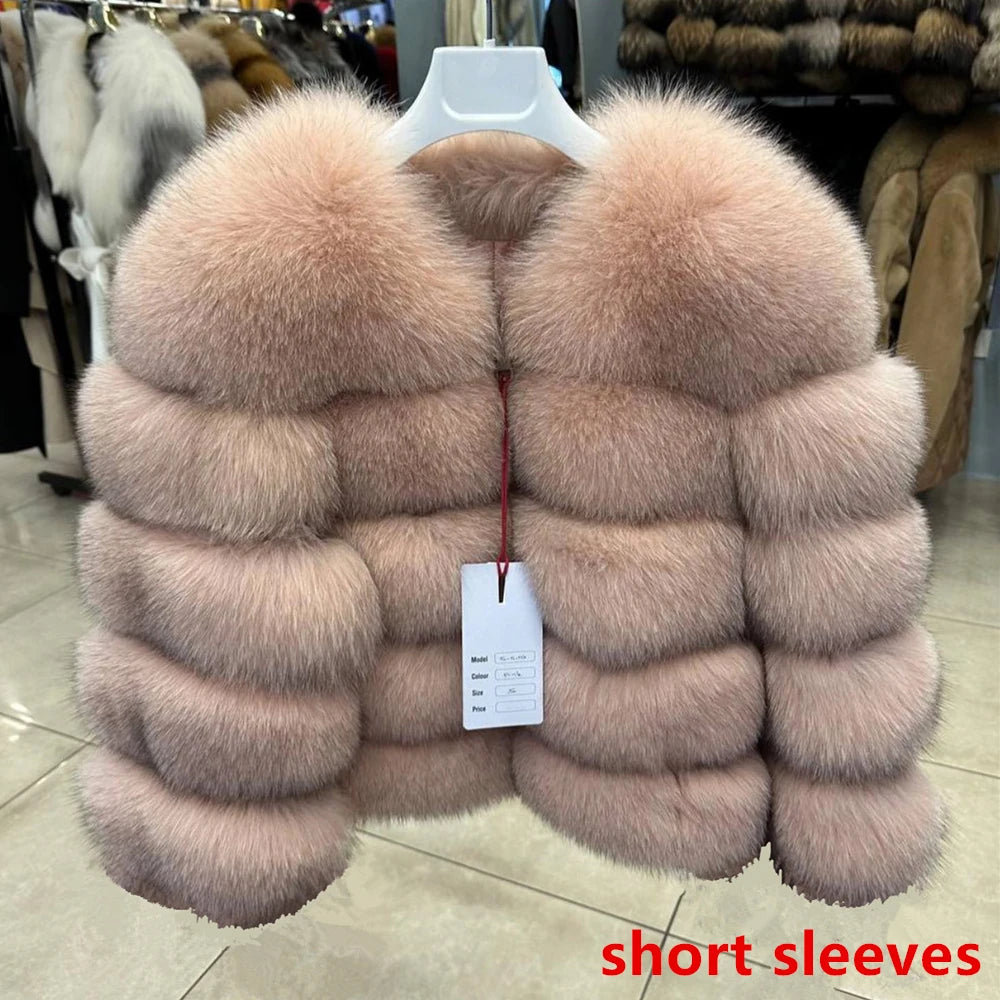 QUEENTINA Real Fox Fur Coat Winter Women'S New Fashion Furry 2025 Leather And Skin White Clothing Natural New In Coats & Jackets - Matrix Studios