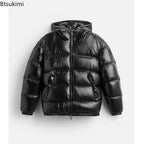 Autumn Winter New Men's Fashion Simple Cotton-padded Coats Casual Zipper Hooded Down Cotton Jackets Solid Cold-proof Warm Parkas - Matrix Studios