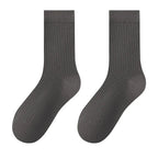 1pair Women's Ankola Red Socks Autumn Winter Knitting Solid Color Japanese Middle Tube Stockings Middle Tube Socks - Matrix Studios