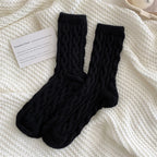 Warm Women's Socks New Winter Japanese Fashion Solid Color Fluffy Socks For Girls Home Thick Cute Floor Socks Kawaii Autumn Soft - Matrix Studios
