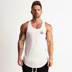 Cotton Material Summer Fitness Sports Vest Men's T-shirt Comfortable Bottoming Sweatshirt Workout Clothes - Matrix Studios