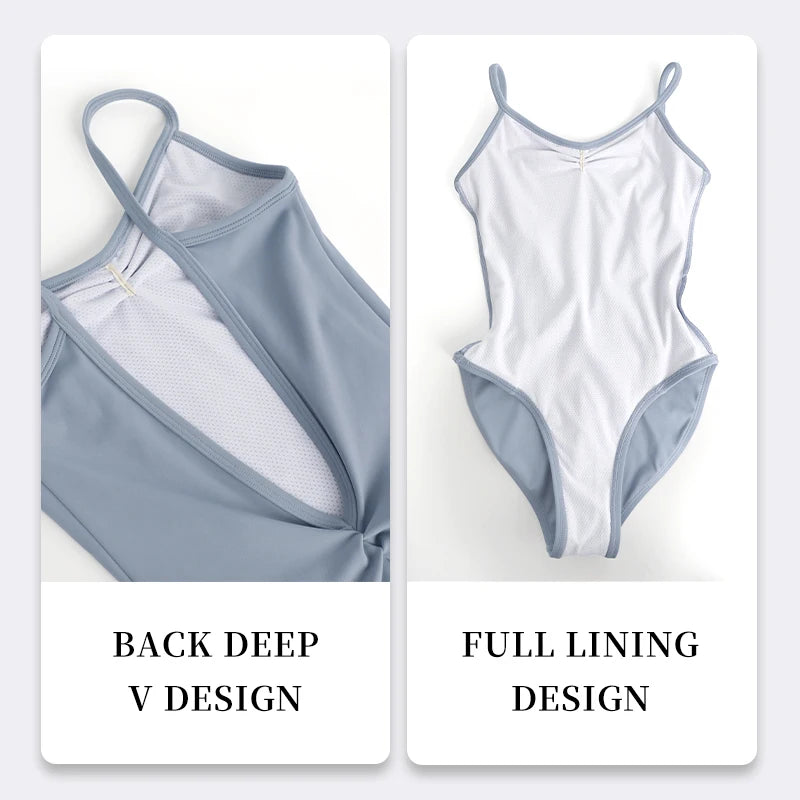 Girls Women Ballet Leotards Spaghetti Strap Camisole Dance Leotard Low Back Gymnastic Dance Bodysuit with Lining Ballet Bodysuit - Matrix-studios.com