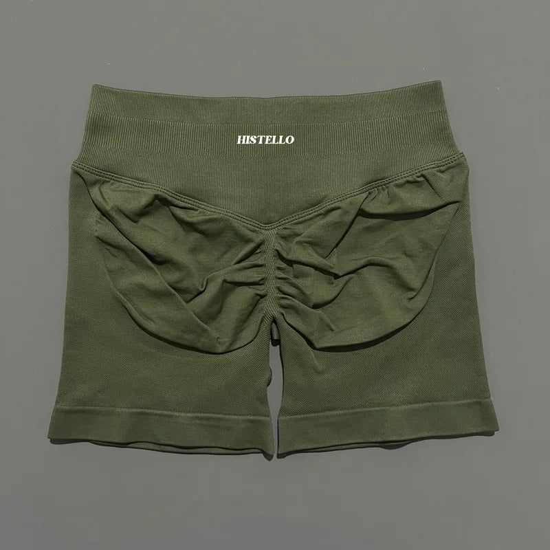 HISTELLO Impact Shorts Df Substitute High Waist Women Yoga Workout Shorts Seamless Leggings Stretch Fitness Gym Running Shorts - Matrix Studios