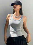 Summer Tight Tank Top Breathable And Comfy Sleeveless Ves For Women's Summer Outfits Camisole Tank Top Beauty Back Underwear - Matrix-studios.com