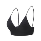Flarixa Triangle Cup Deep V Neck Bralettes Camisole Bra for Woman Yoga Top Corset With Push Up Effect Soft Underwear Lingerie - Matrix Studios