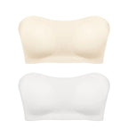 Women's Sexy Strapless Push Up Bra Removable Padded Seamless Ice Silk Top Women Invisible Beauty Back Anti-slip Off-shoulder Bra - Matrix Studios