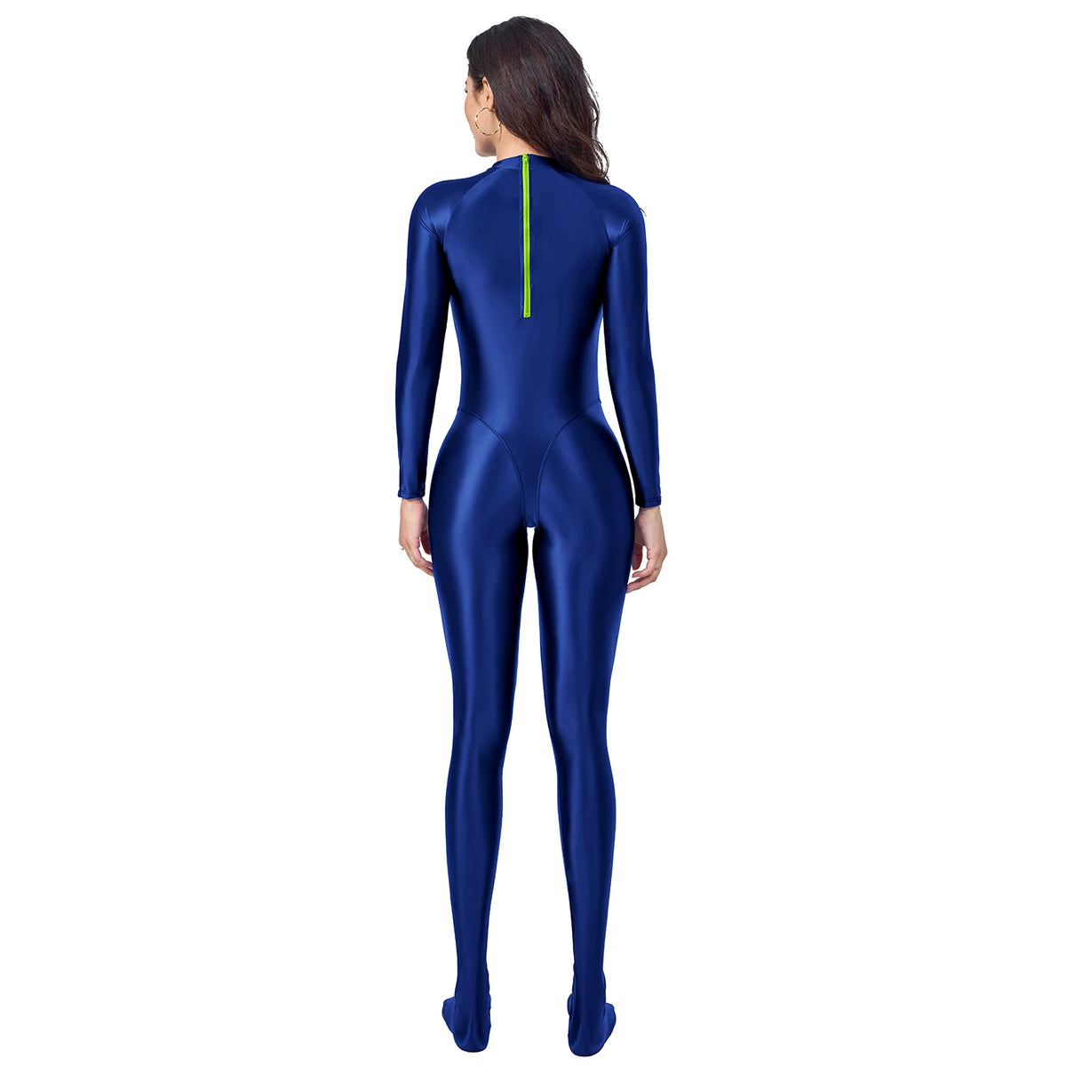 AMORESY Women's Wetlook Catsuit Playsuit Shiny Glossy Zipper Leotard Fullbody Zentai Jumpsuit Overall Tights 2025 - Matrix Studios