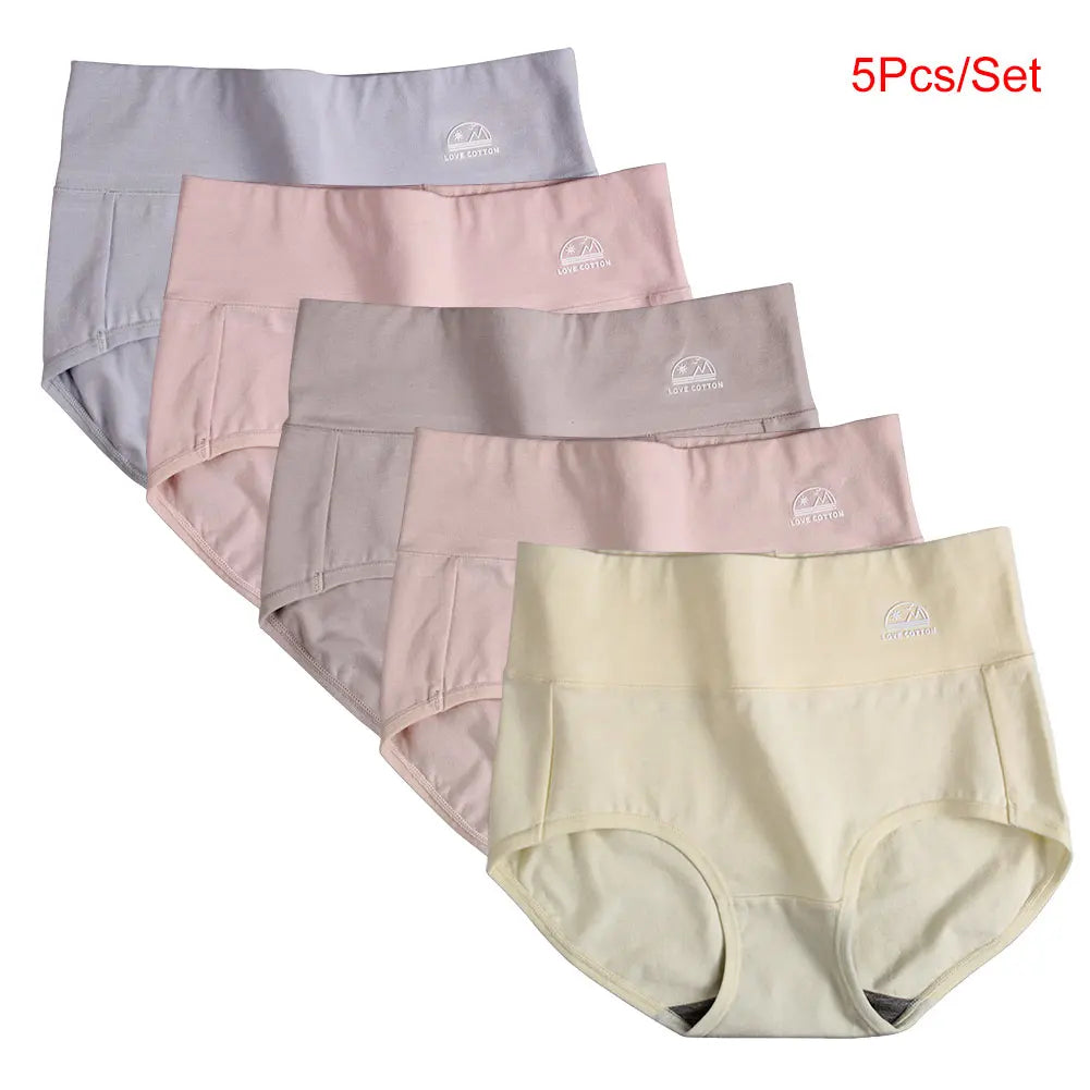 5 Pack Women's Cotton High Waisted Underwear - Tummy Control & Butt Lift, Graphene Antibacterial, Breathable Comfort, No Ride Up - Matrix Studios