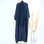 Luxury 2 Piece Muslim Outift Sets for Women Ramadan Dubai Hijab Abaya Dress Islamic Party Kaftan Robe Elegant Turkey Gown 2025 - Matrix-studios.com