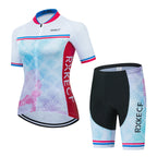 RXKECF Pro 2023 Woman Short Sleeve Cycling Jersey Set Sports Outfit Bike Clothing Kit Mtb Maillot Cyclist Bicycle Clothes - Matrix-studios.com