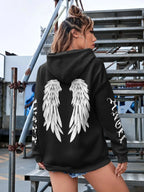Beautiful Angel Wings Printed Hoodies Women Warm Comfortable Casual Hoodie Fashion Classic Hoody Loose Original Basic Clothes - Matrix Studios