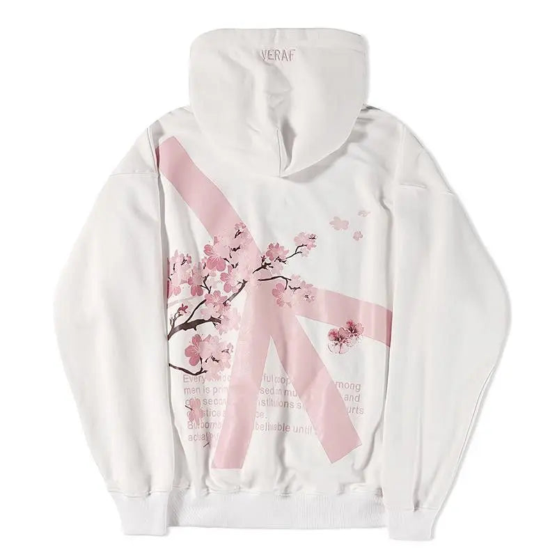 Streetwear Y2K Harajuku Cute Cherry Blossom Graphic Print Oversized Hoodie Gothic Casual Pullover Sweatshirt Men Women Clothing - Matrix Studios