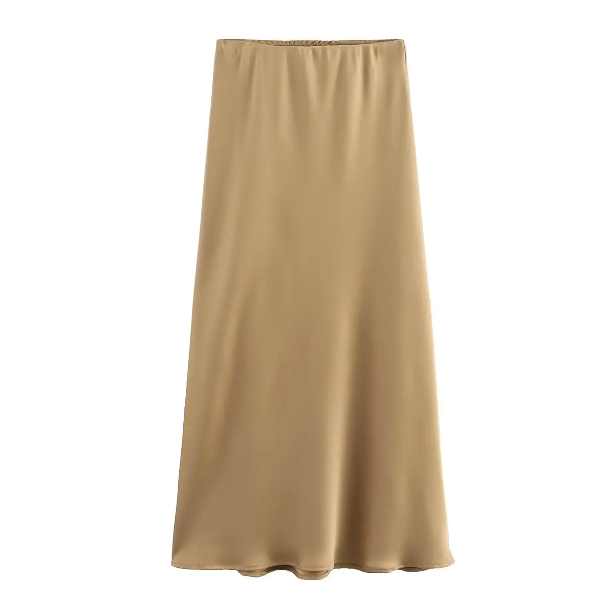 Willshela 2024 Black Satin Skirt Woman High Waist Elegant Long Skirts For Women Fashion Summer Midi Skirt Office Women's Skirts - Matrix-studios.com