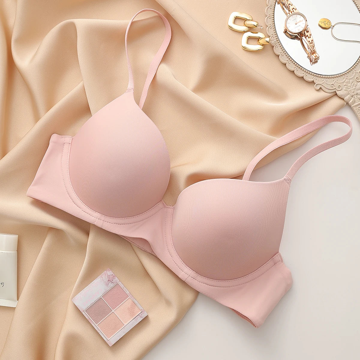 Plus Size Lingerie for Women Seamless Push Up Bra Sexy Thin Cup Cotton Brassiere Comfortable Underwie Female C D E Cup Underwear - Matrix Studios
