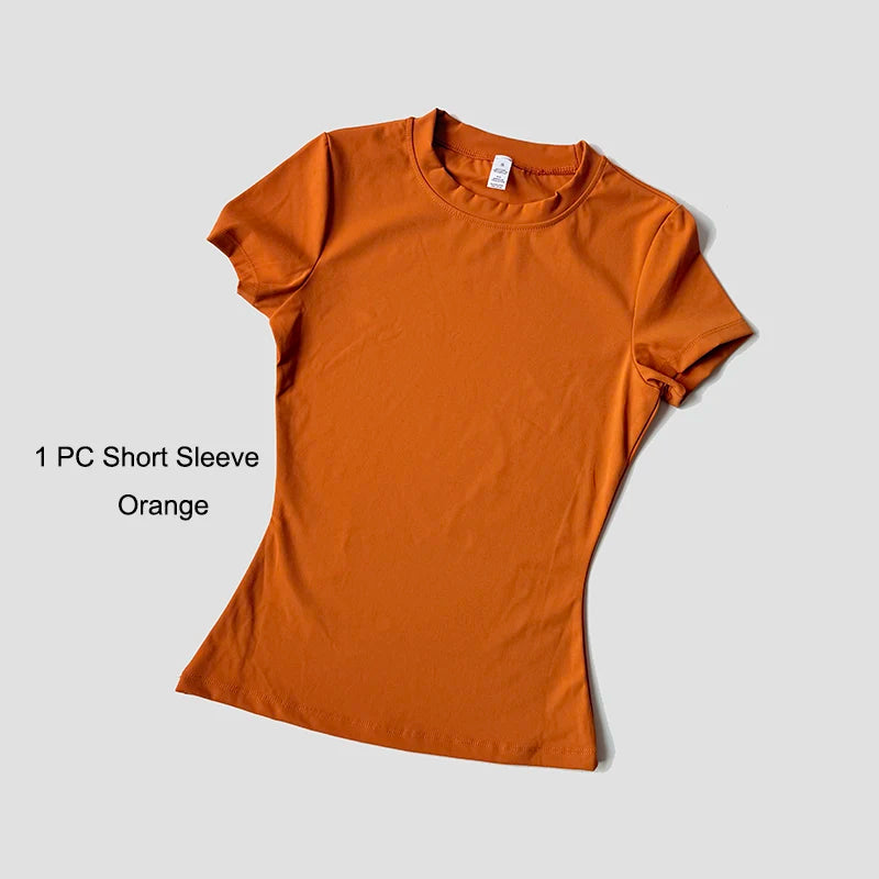 Sports Sets Fitness Hip-lifting Tight Top Short Sleeve Running Workout Gym Shorts Tracksuits For Women Breathable Sports Suits - Matrix-studios.com