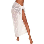 Summer Women Short Solid Sarong Swimsuit Coverups Beach Bikini Wrap Sheer Short Skirt Chiffon Skirt Scarf Swimwear Cover-ups - Matrix Studios